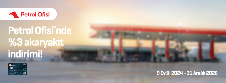 Enpara.com Şirketim Kredi Kartı ile Petrol Ofisi'nde %3 indirim!