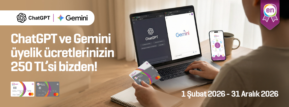 ChatGPT ve Gemini üyelik ücretlerinizin 250 TL’si bizden!