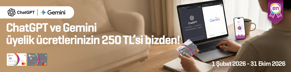 ChatGPT ve Gemini üyelik ücretlerinizin 250 TL’si bizden!